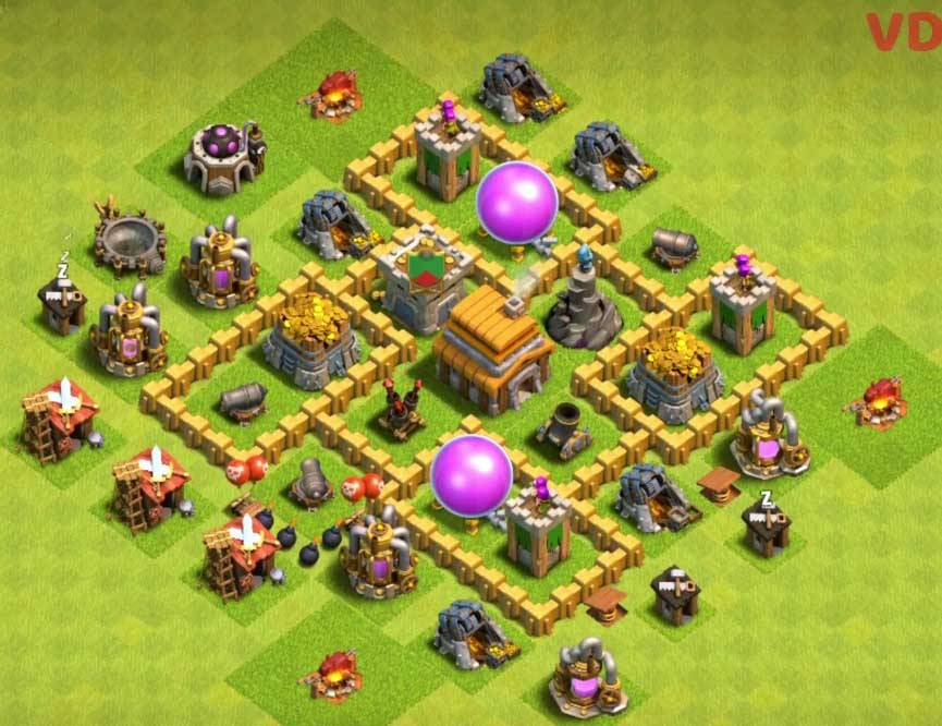 Best th5 farming Base Anti 3 Stars