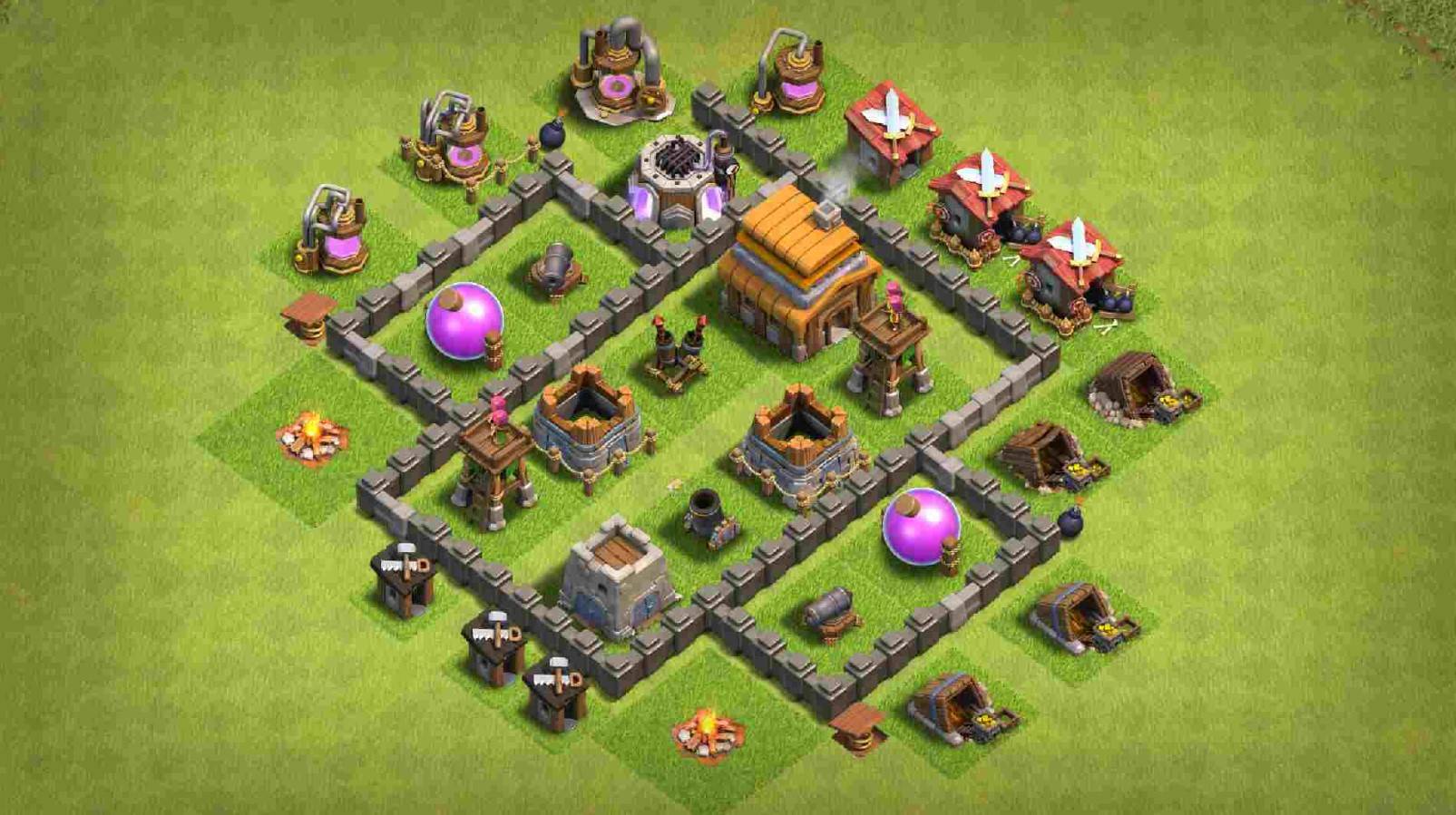 COC Level 4 Base Links Anti Everything