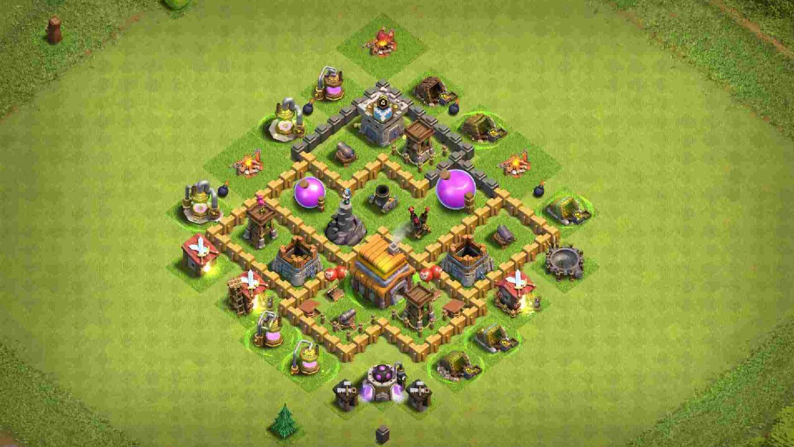 COC th5 farming Base Anti 2 Stars