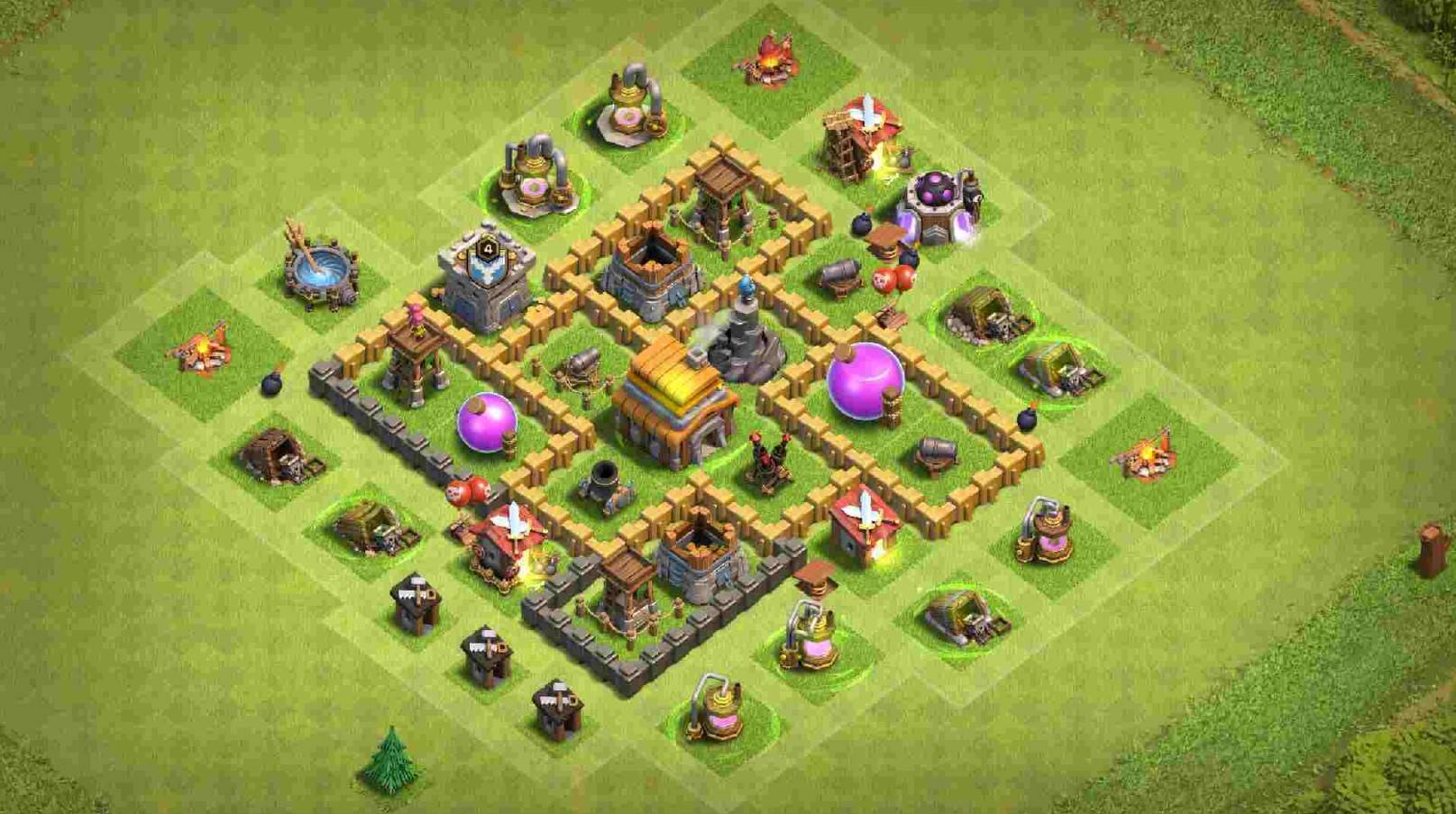 Clash of Clans Town Hall 5 Hybrid Layout