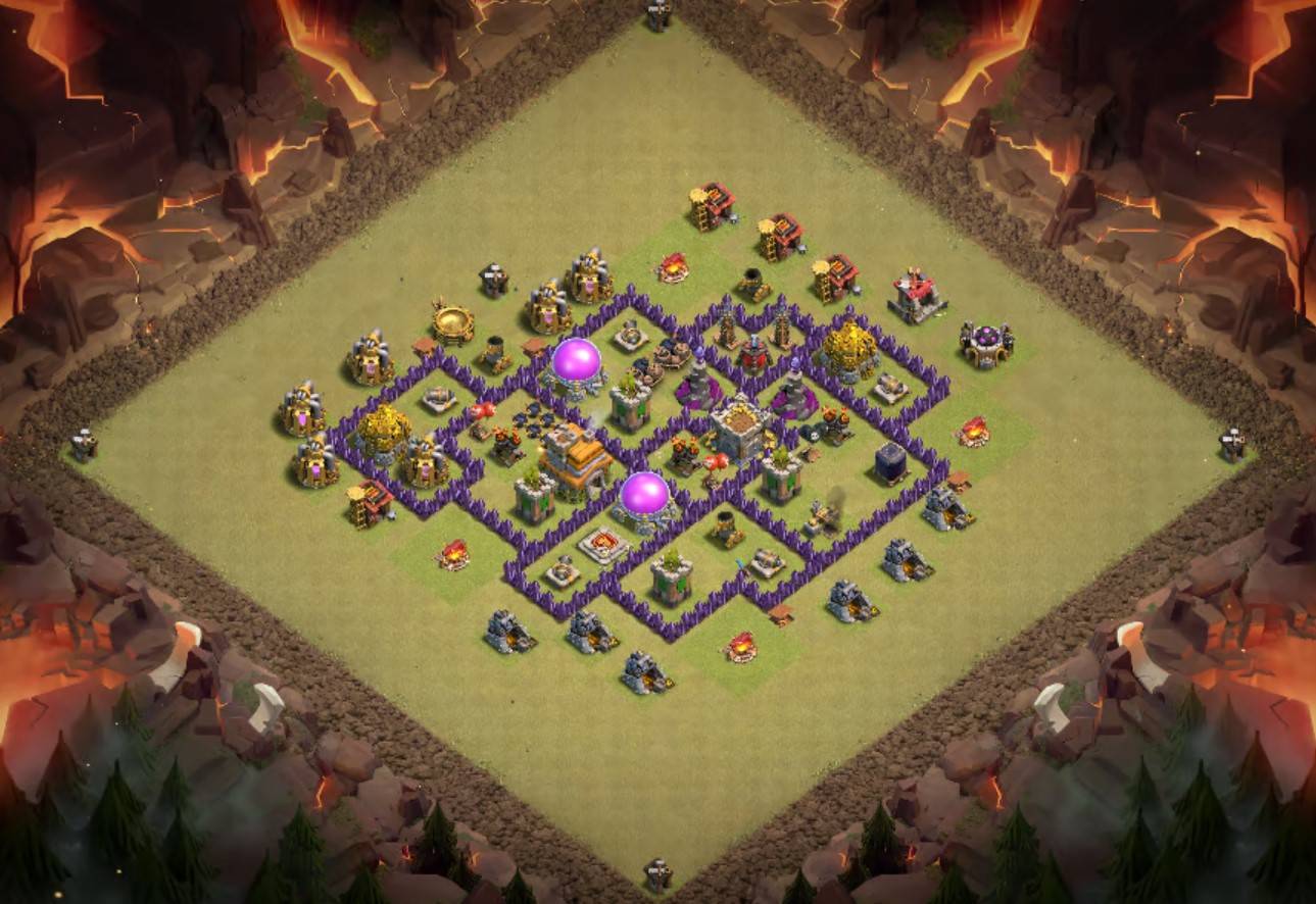 anti 3 star th7 war base