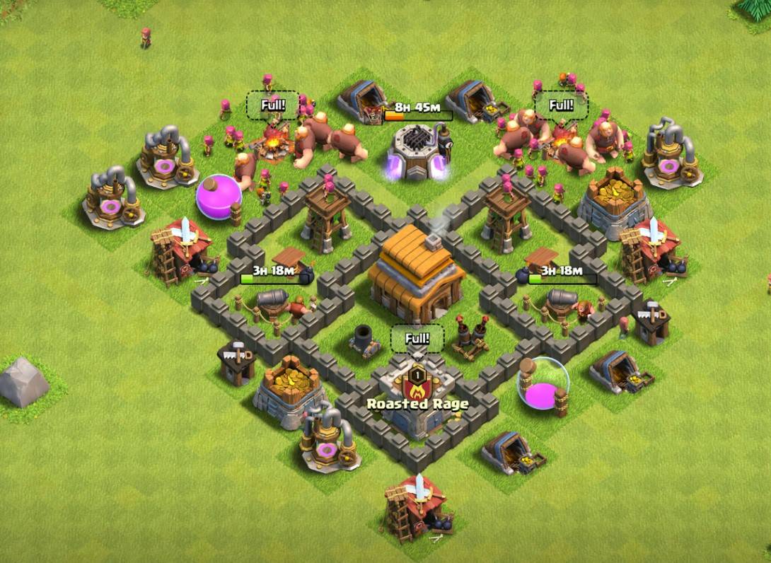 anti 3 stars level 4 village design