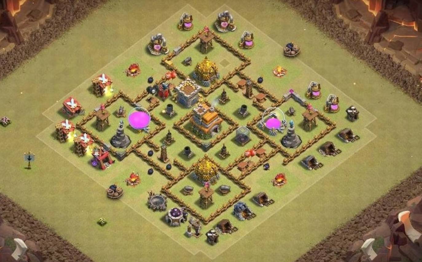 best farming base for th7 with link