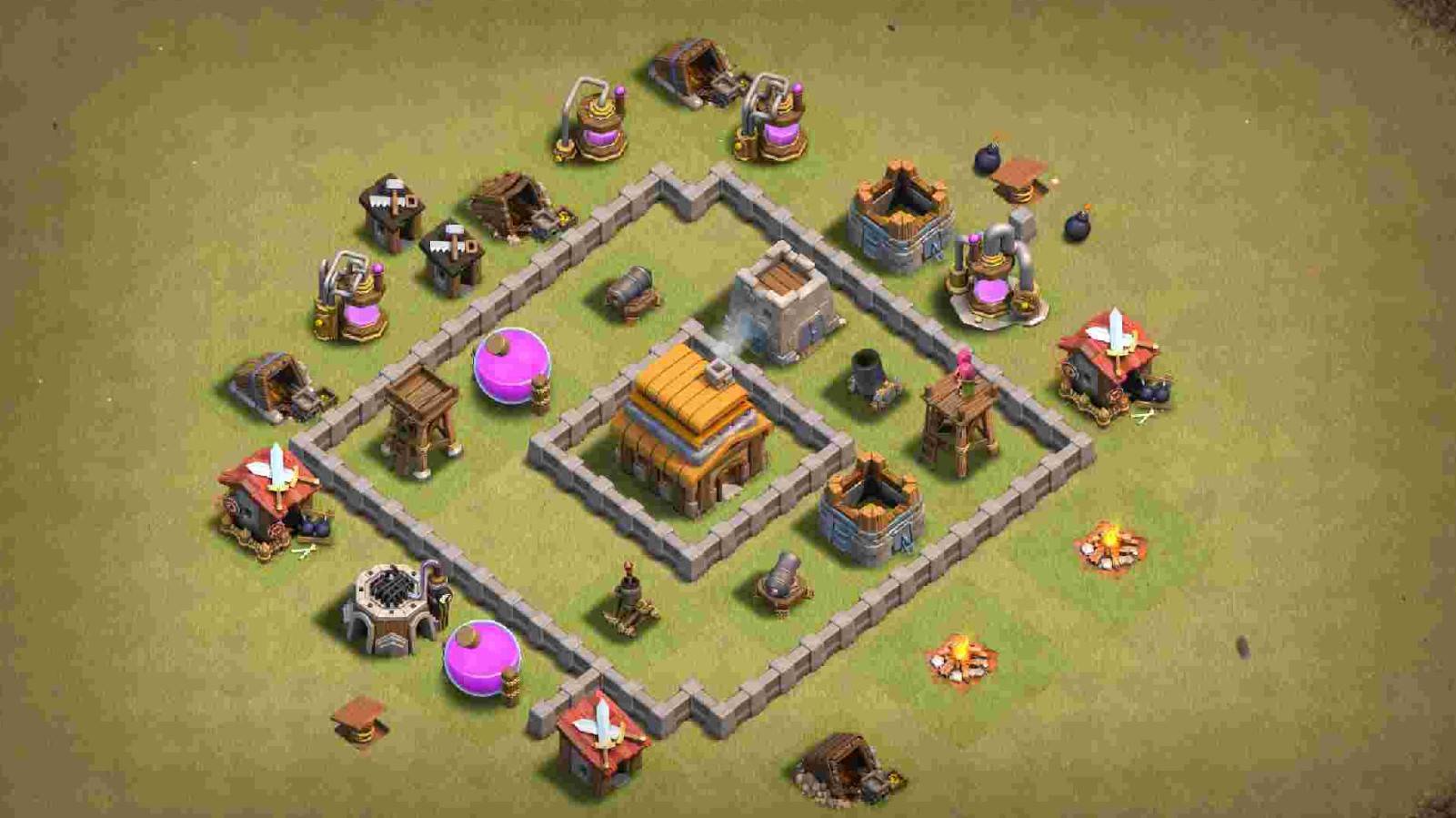 best town hall 4 base layout link