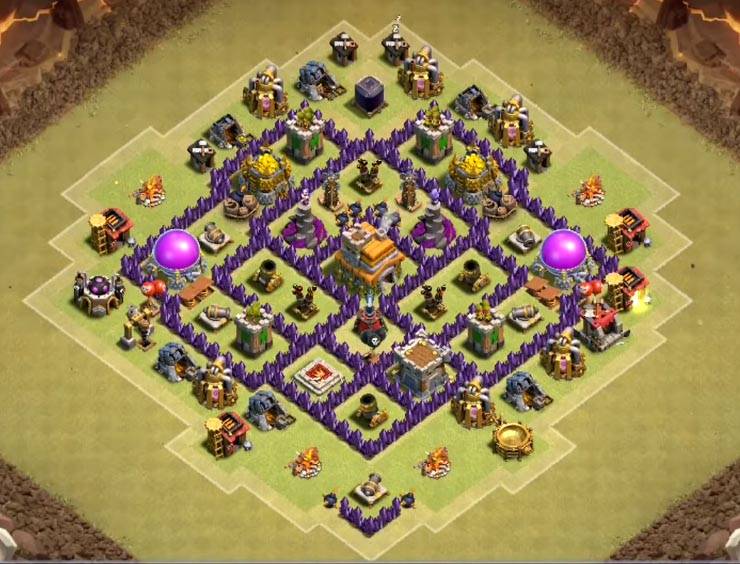 best town hall 7 war base defense