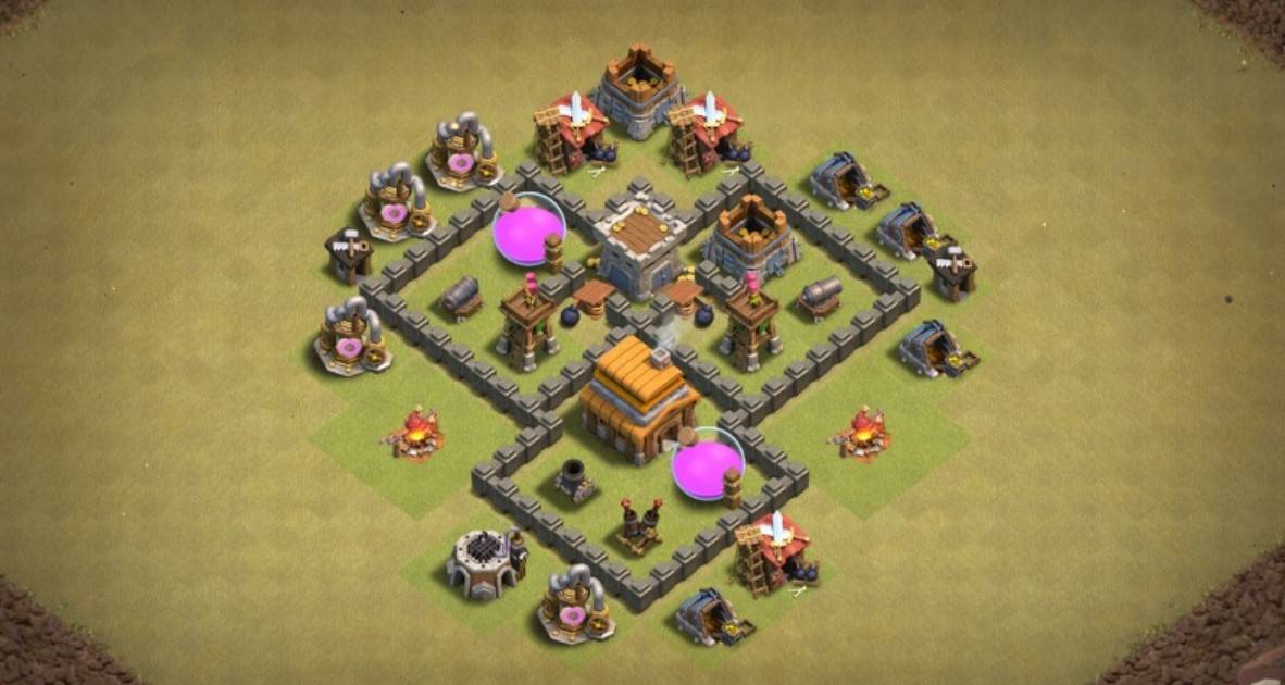 clash of clans th4 layout copy link