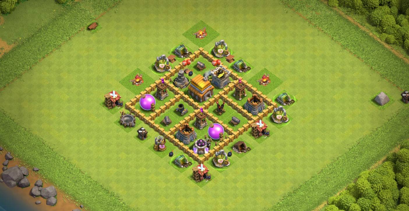 clash of clans town hall 5 farming base link