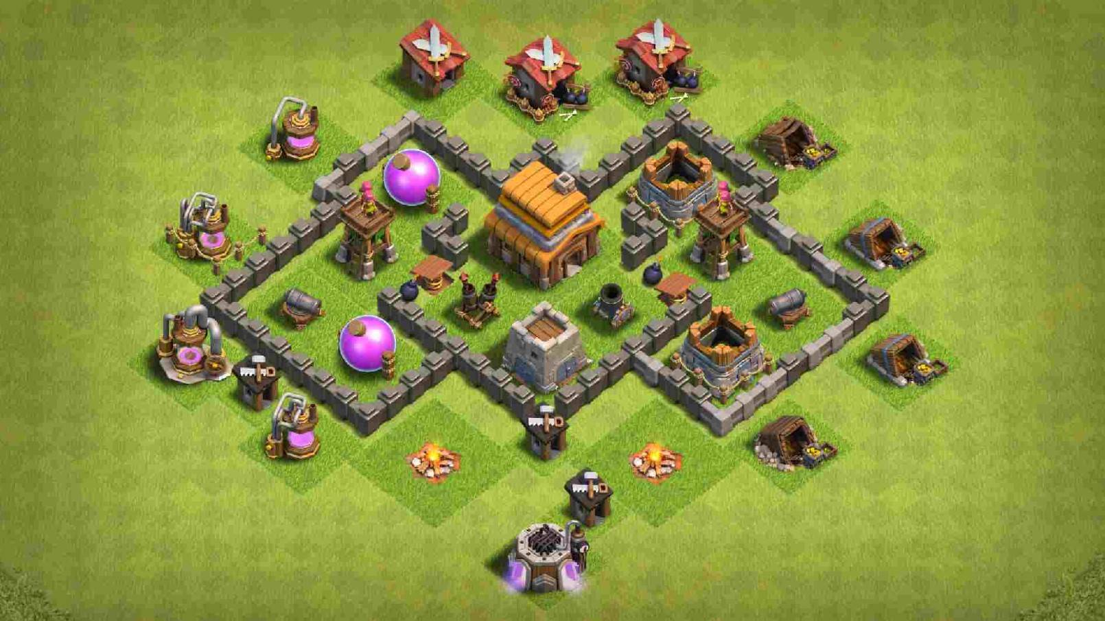 coc th4 base copy link anti 2 stars