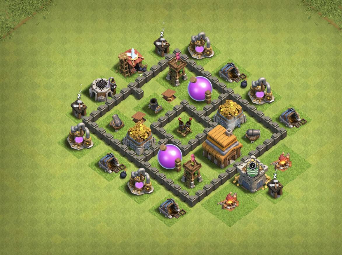 coc th4 base