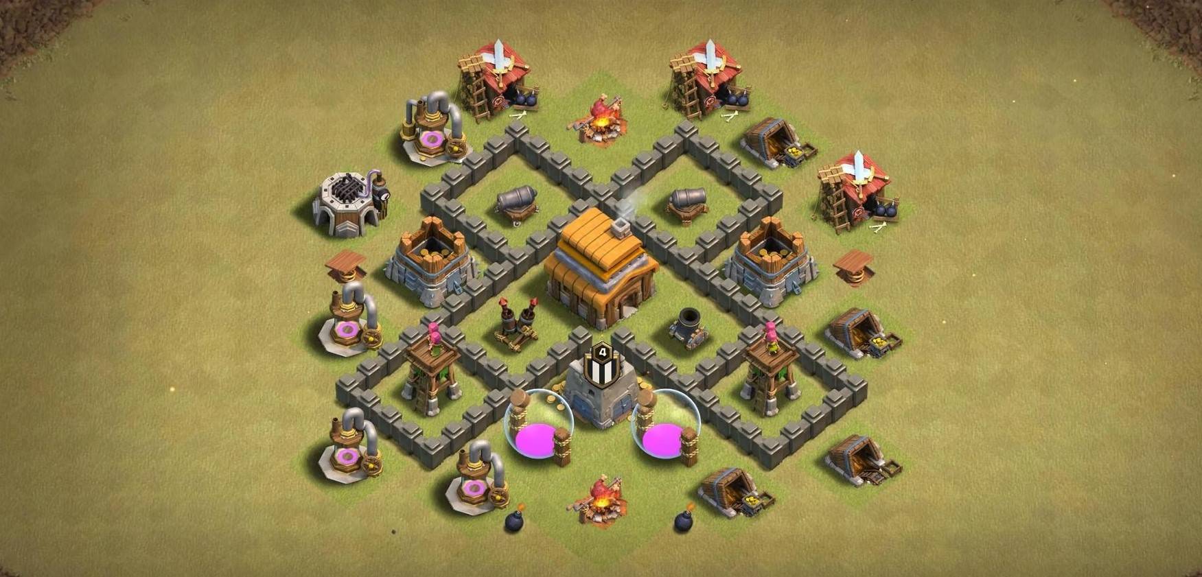 coc th4 village links for clan league