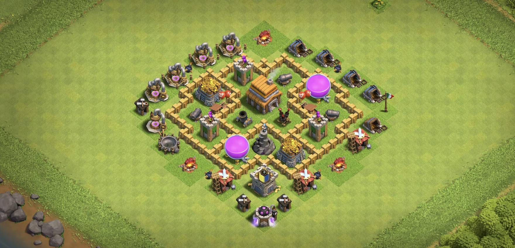 coc th5 farming base