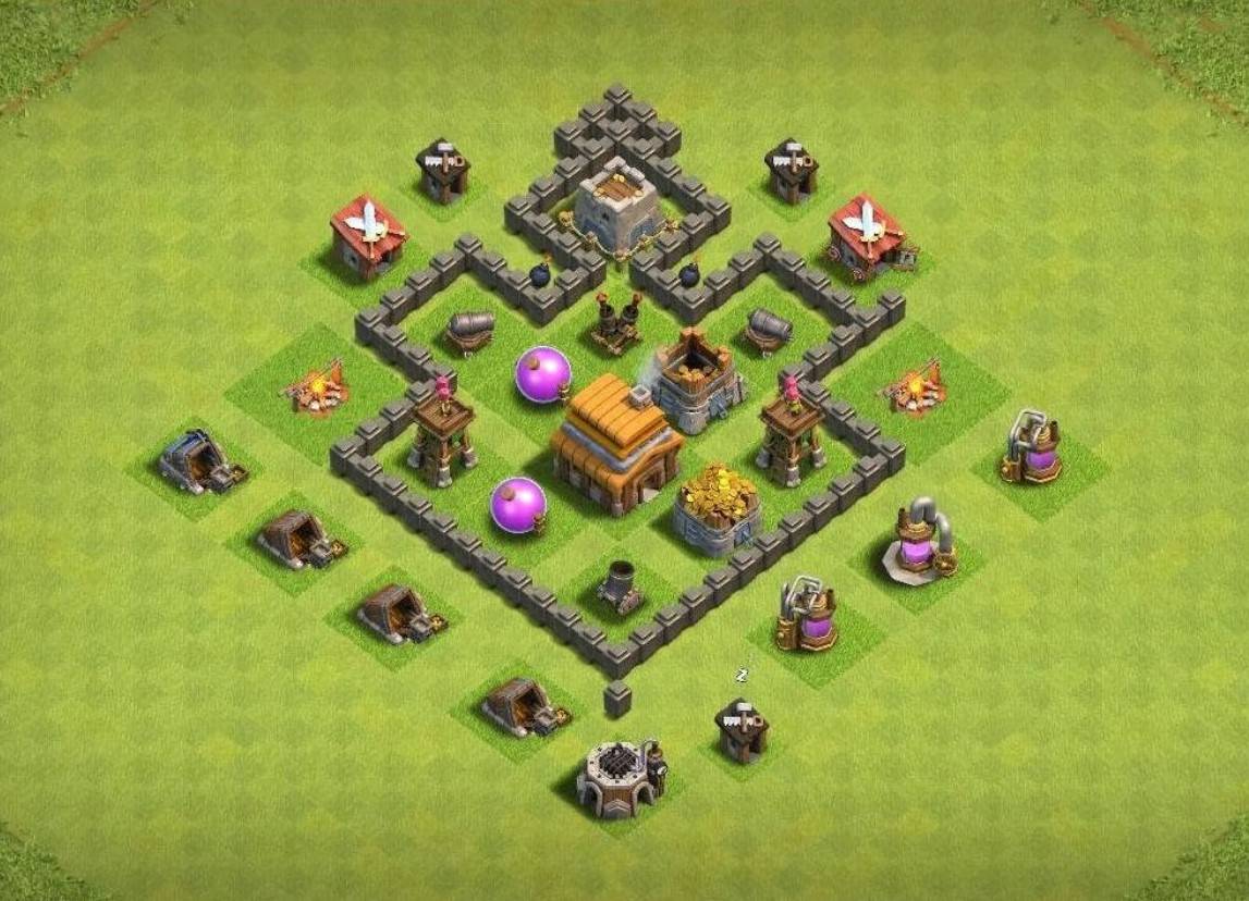 good level 4 town hall base