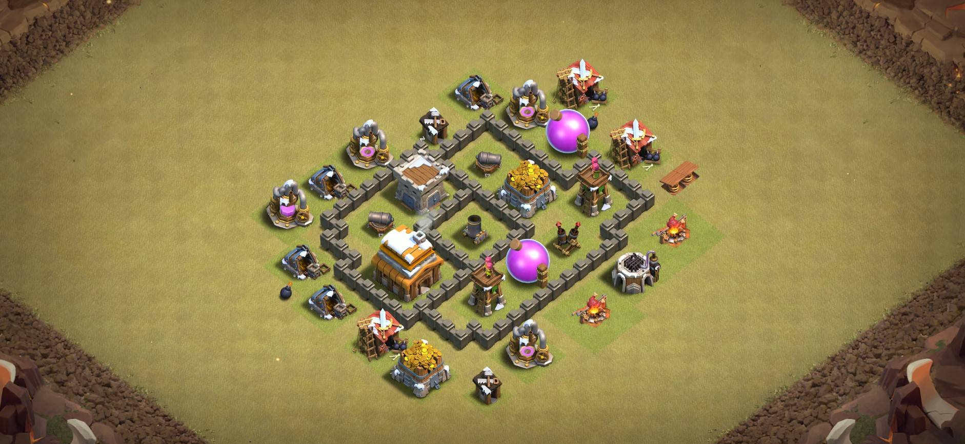 spread out th4 war base attack strategy
