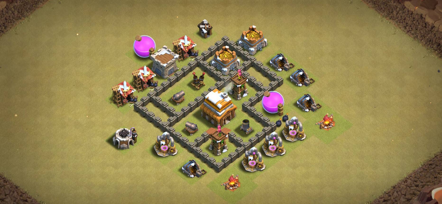 th4 base clash of clans