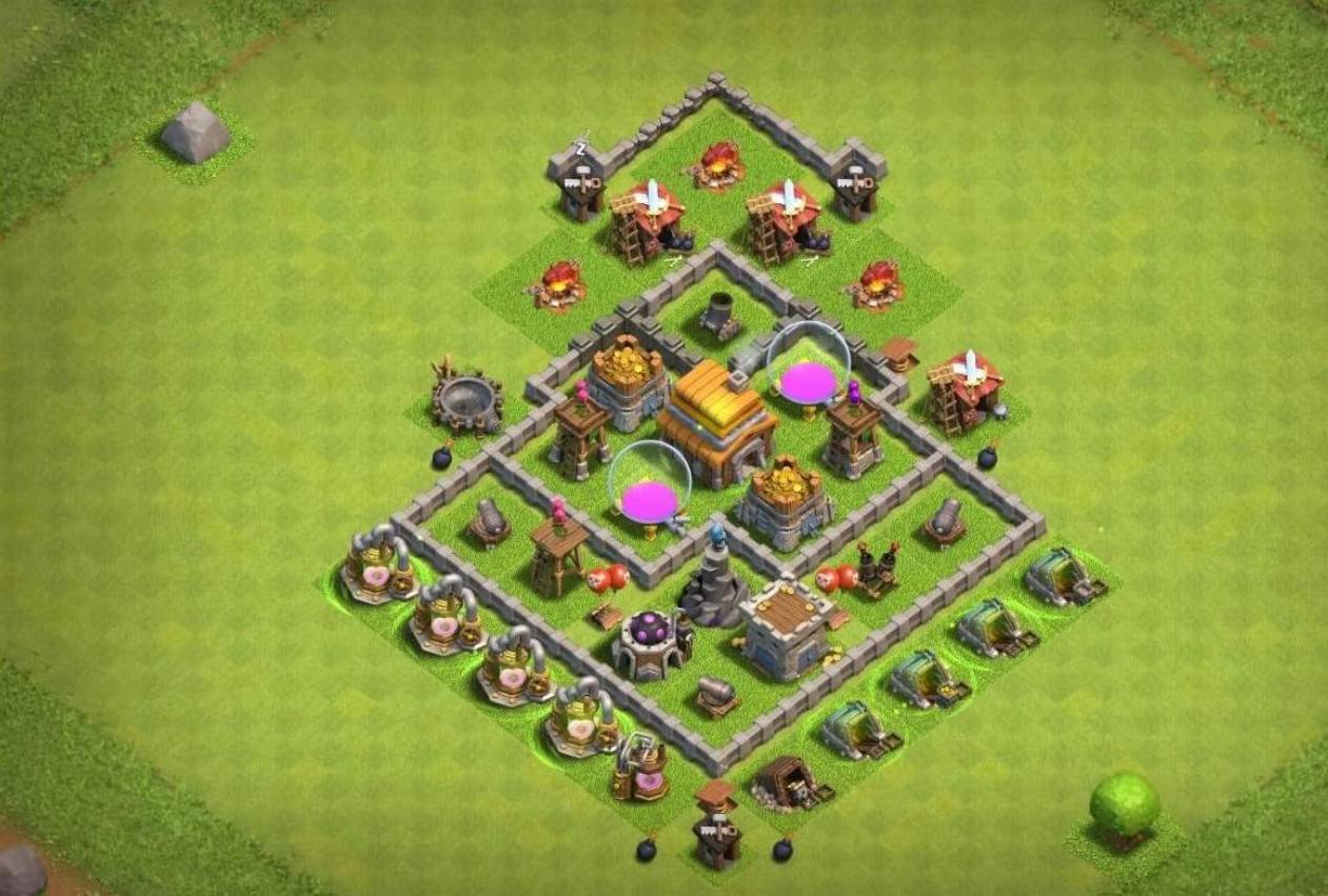 top town hall 5 farming village map link
