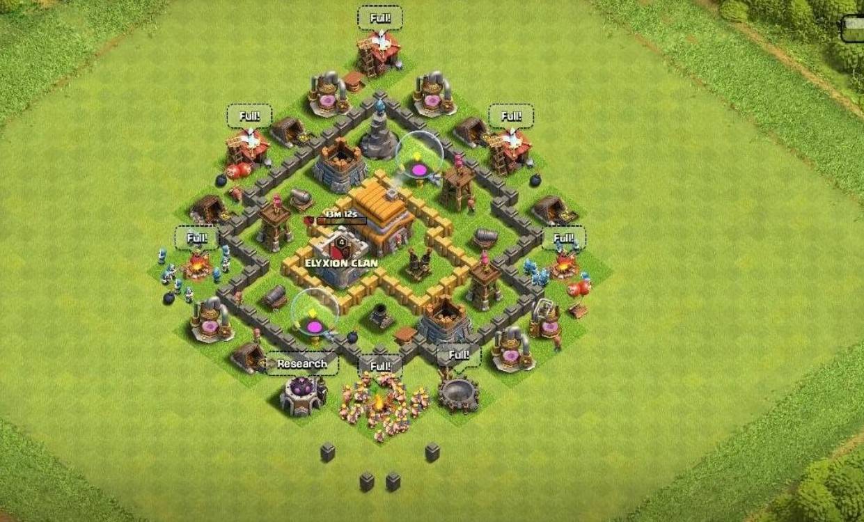 town hall 5 farming defense base