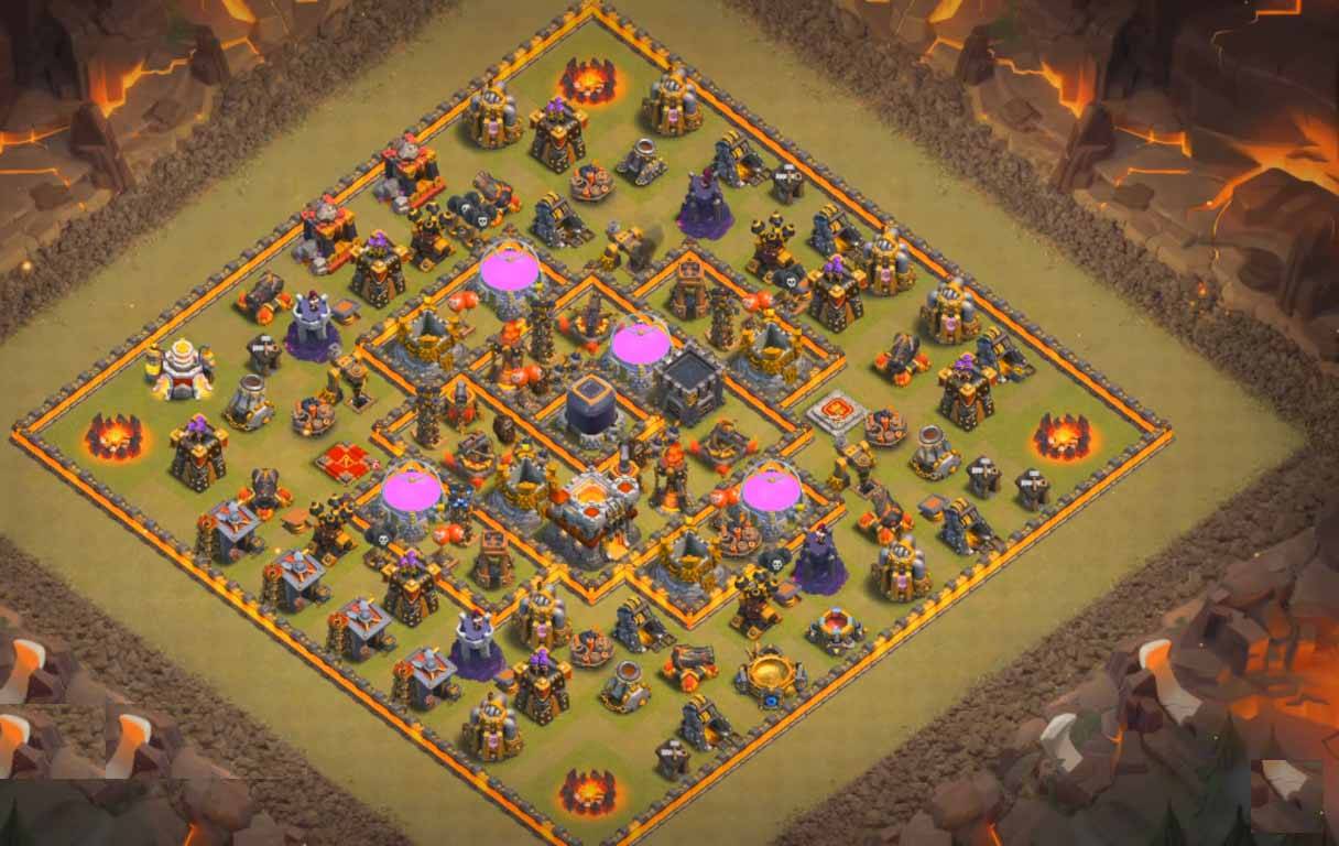 COC th10 Hybrid Base Layout 2023