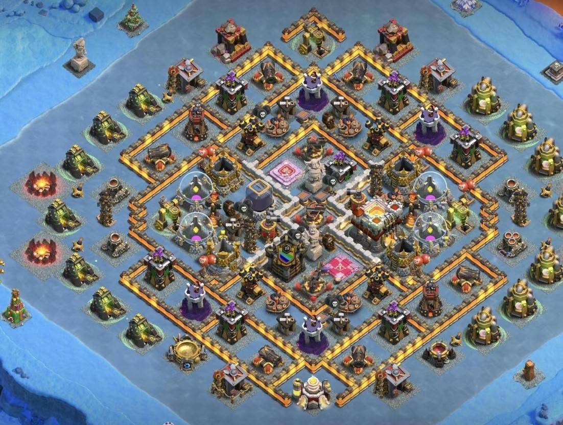 COC th10 Hybrid Base Links Anti 3 Stars