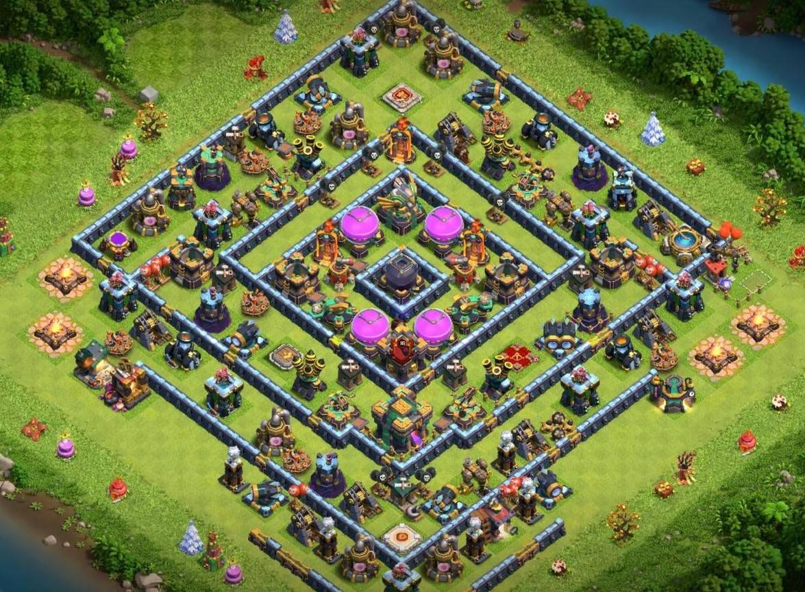 COC th14 Hybrid Base Layout 2023