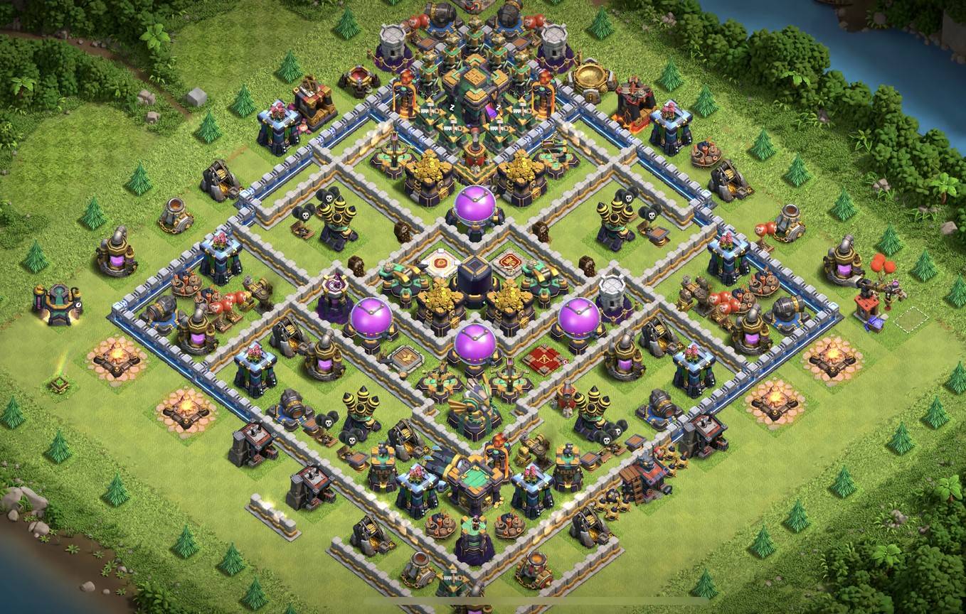 COC th14 hybrid Base Anti 2 Stars