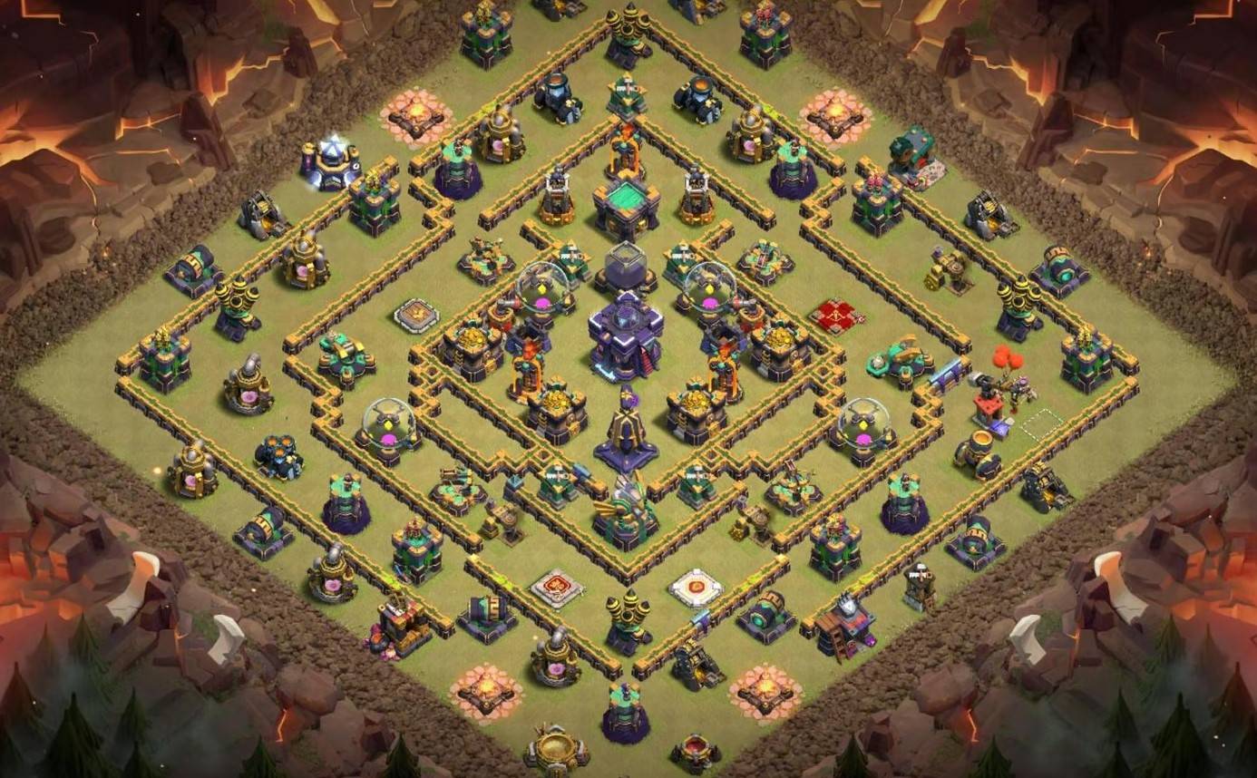 COC th15 Hybrid Base Layout Link Anti Electro Dragons