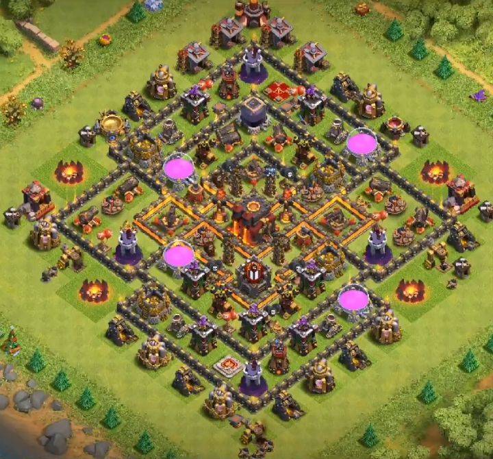 Clash of Clans Best th10 hybrid Base 2023