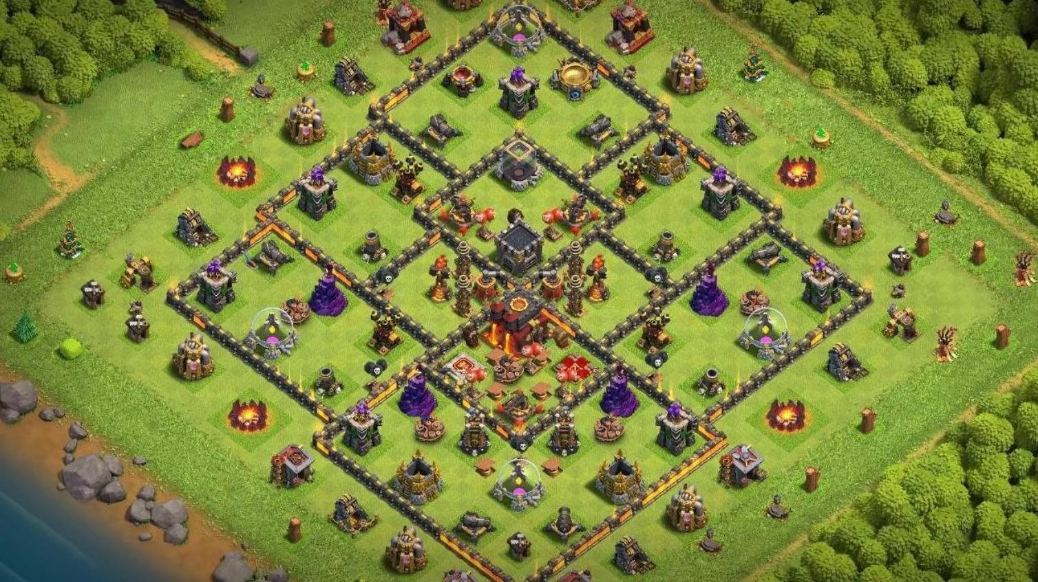 Town Hall 10 layout Anti Everything clan war league