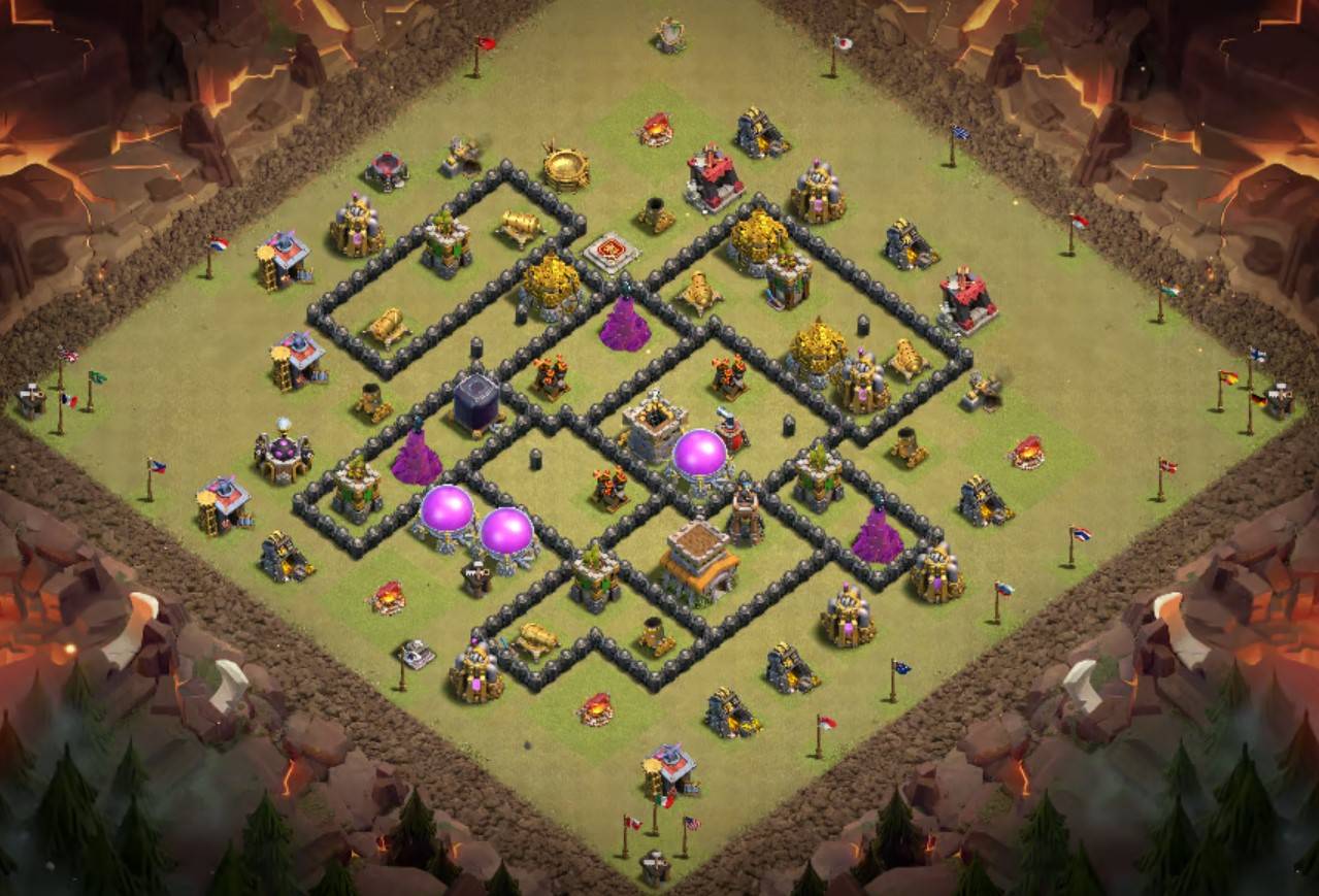 anti 3 star th8 war base