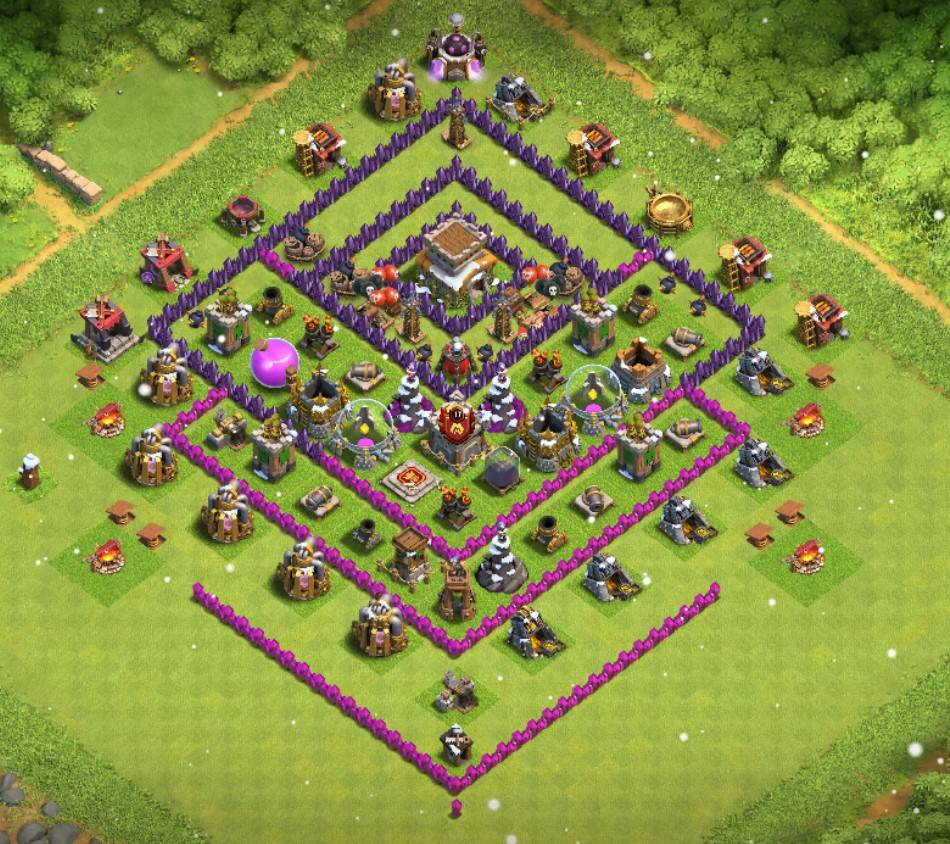 best th8 base for air attack