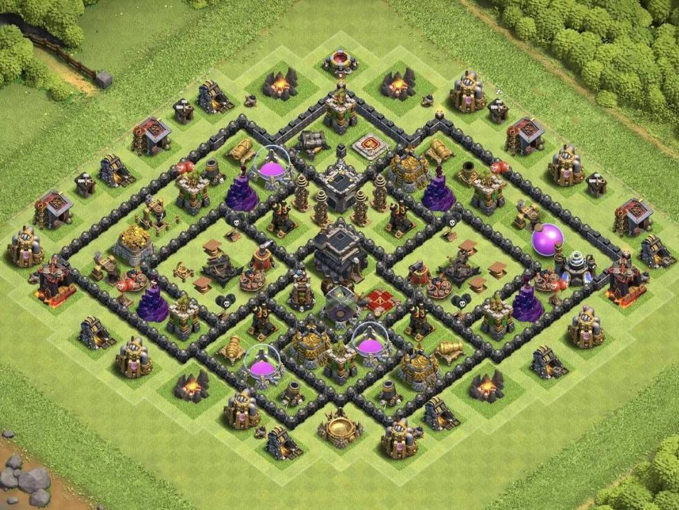 best th9 hybrid base for air attack