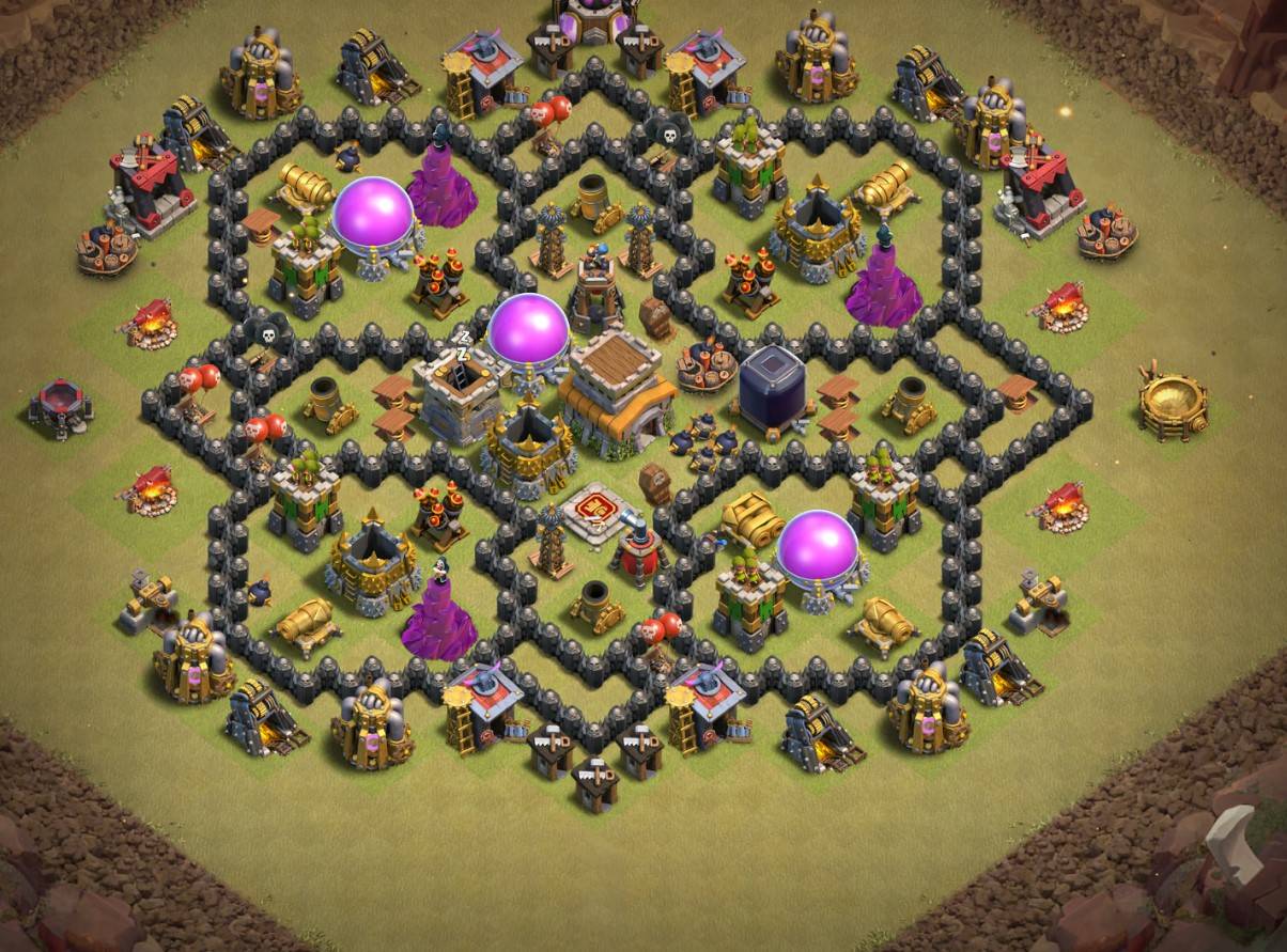 best town hall 8 hybrid base with link