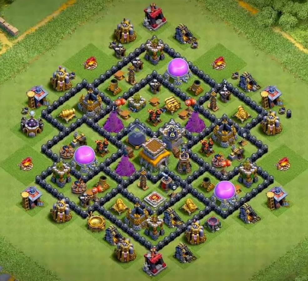 best town hall base 8