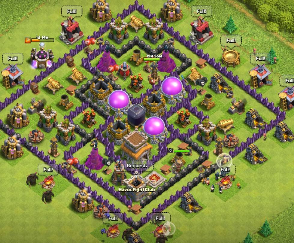 clan castle centralized level 8 loot protection layout