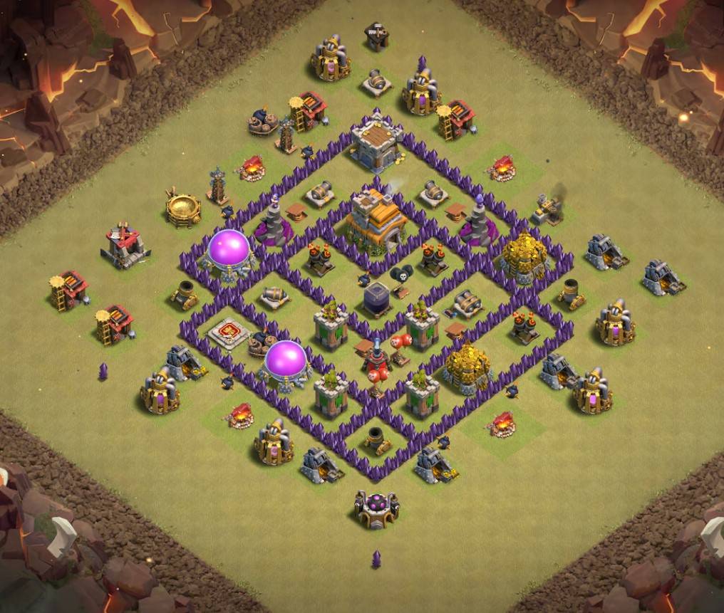 clan war league th7 base