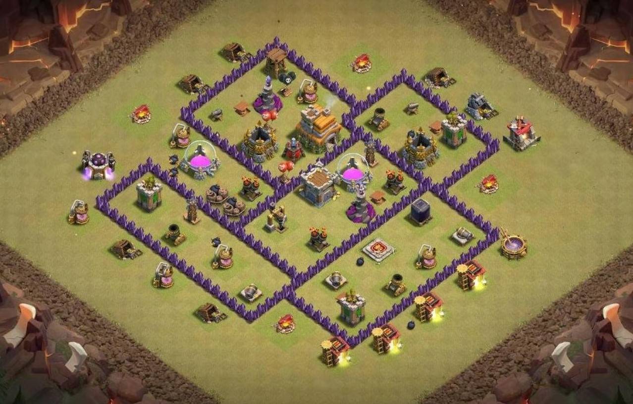 clan war top th7 base anti 3 star