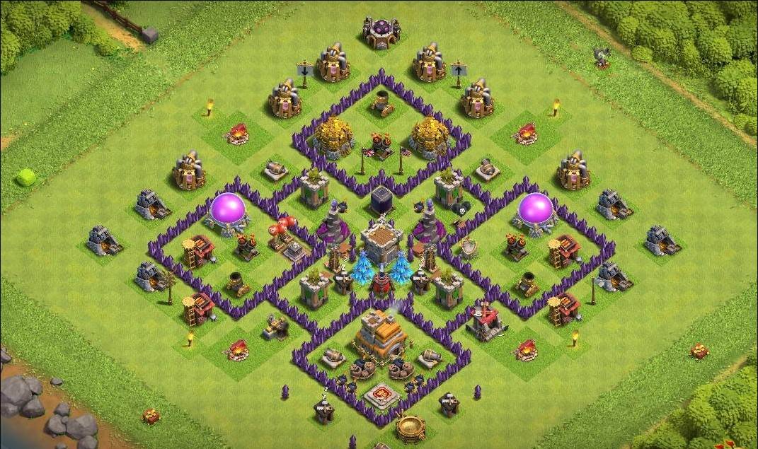 clash of clans anti everything farming layout link level 7