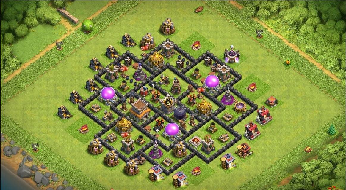 clash of clans anti everything farming layout link level 8