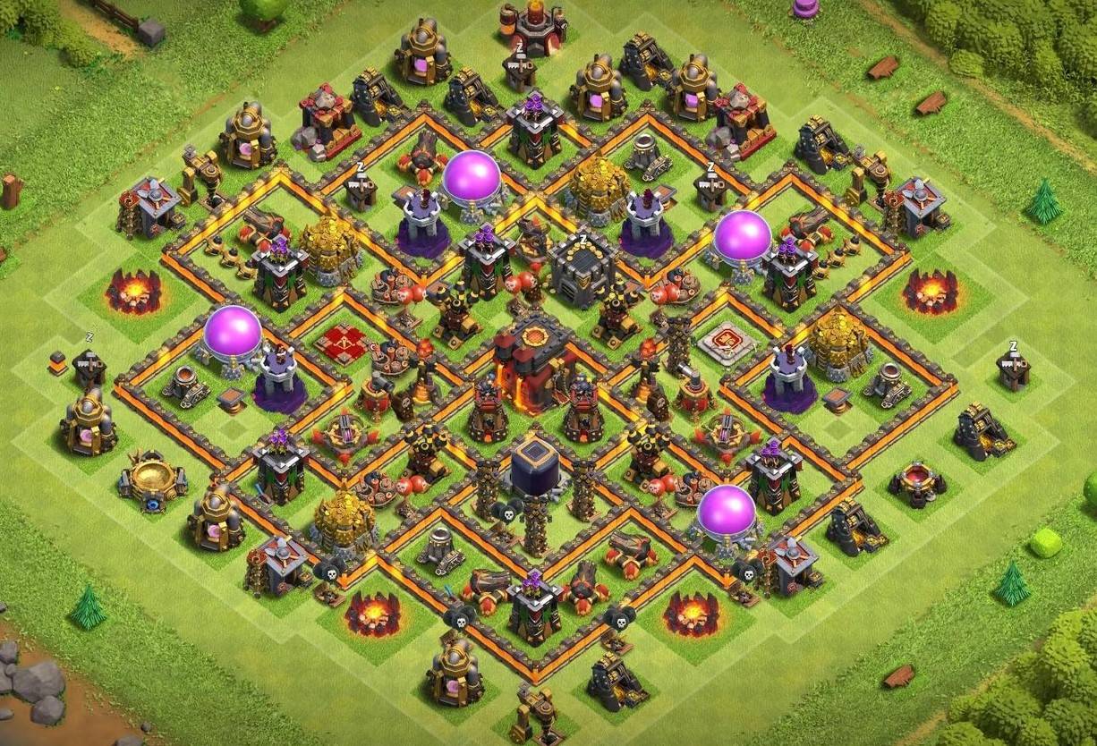 clash of clans anti everything hybrid layout link level 10