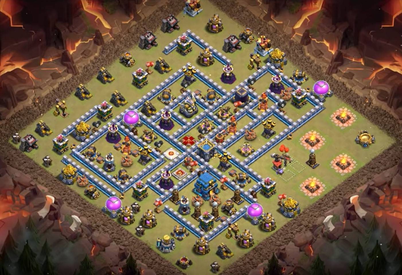 clash of clans anti everything war layout link level 12