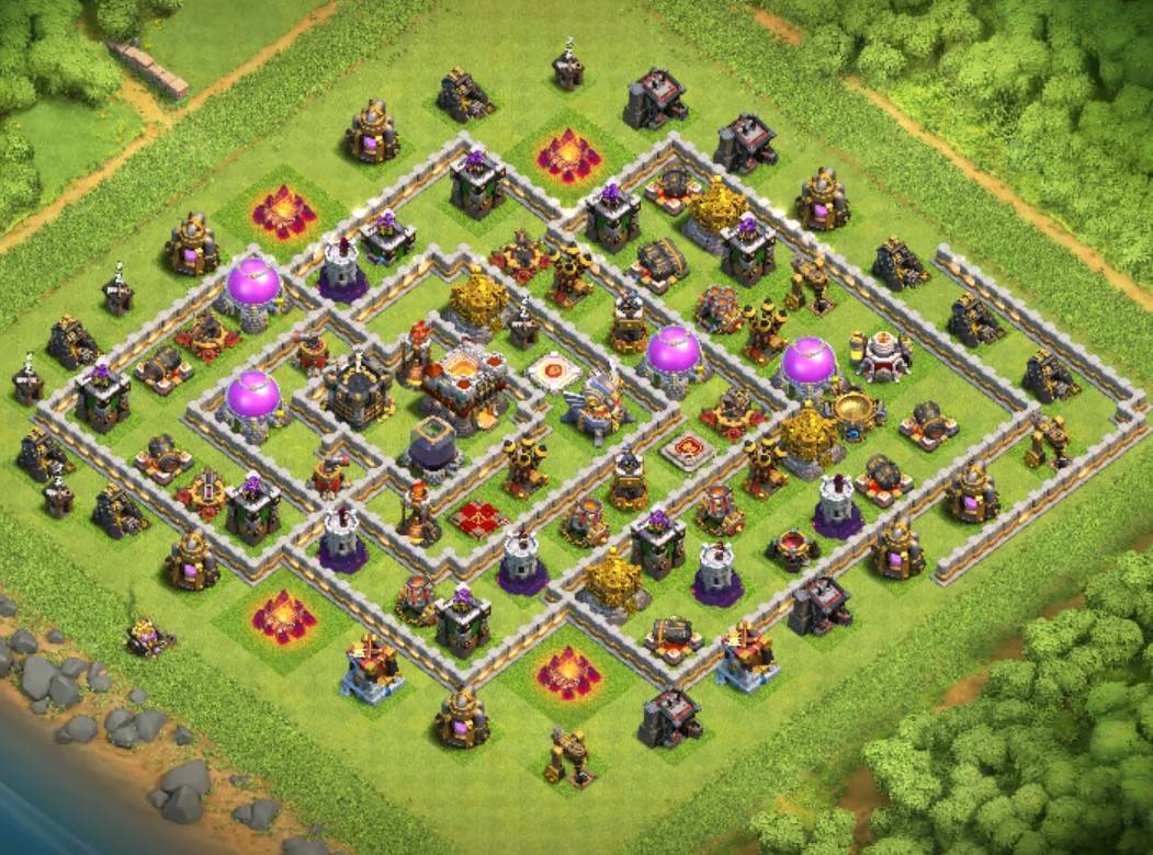 clash of clans farming loot protection th11 base Anti 3 star