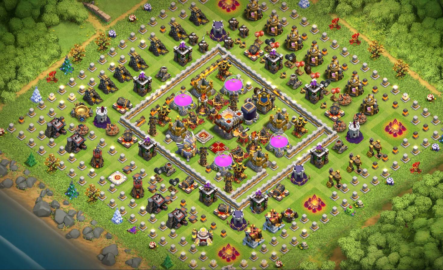 clash of clans farming loot protection th11 base download