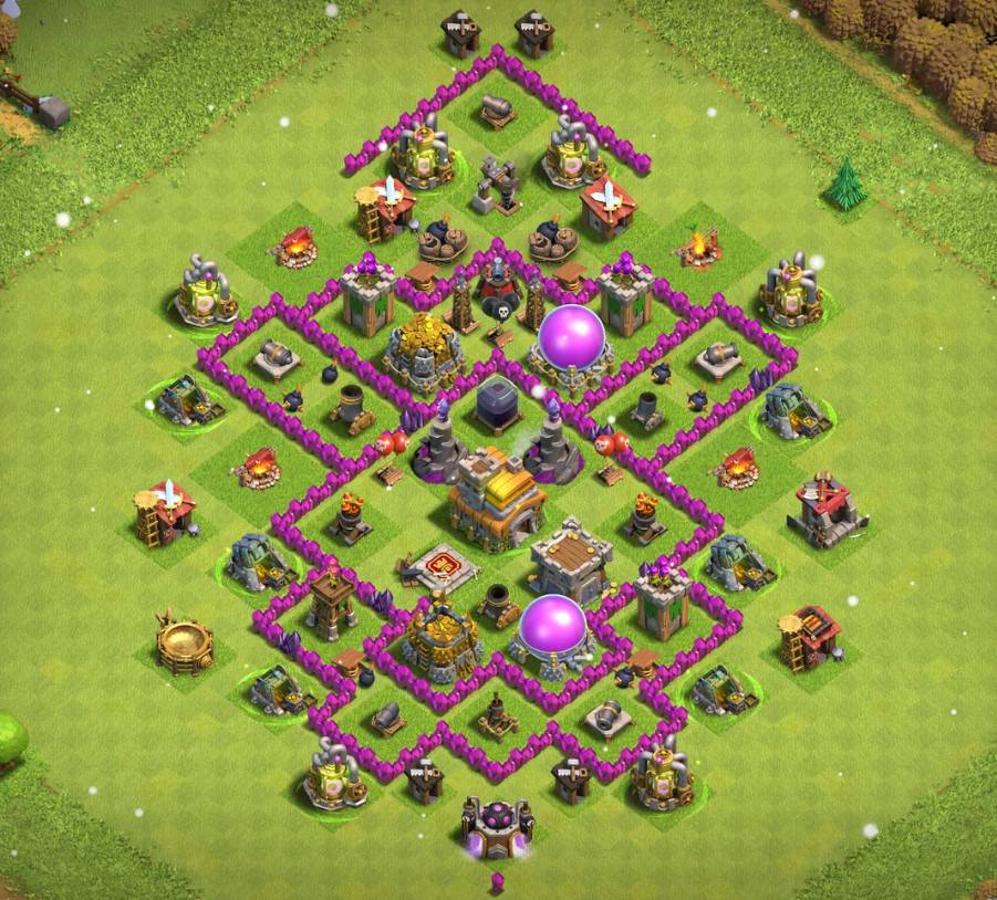 clash of clans farming th7 base layout link