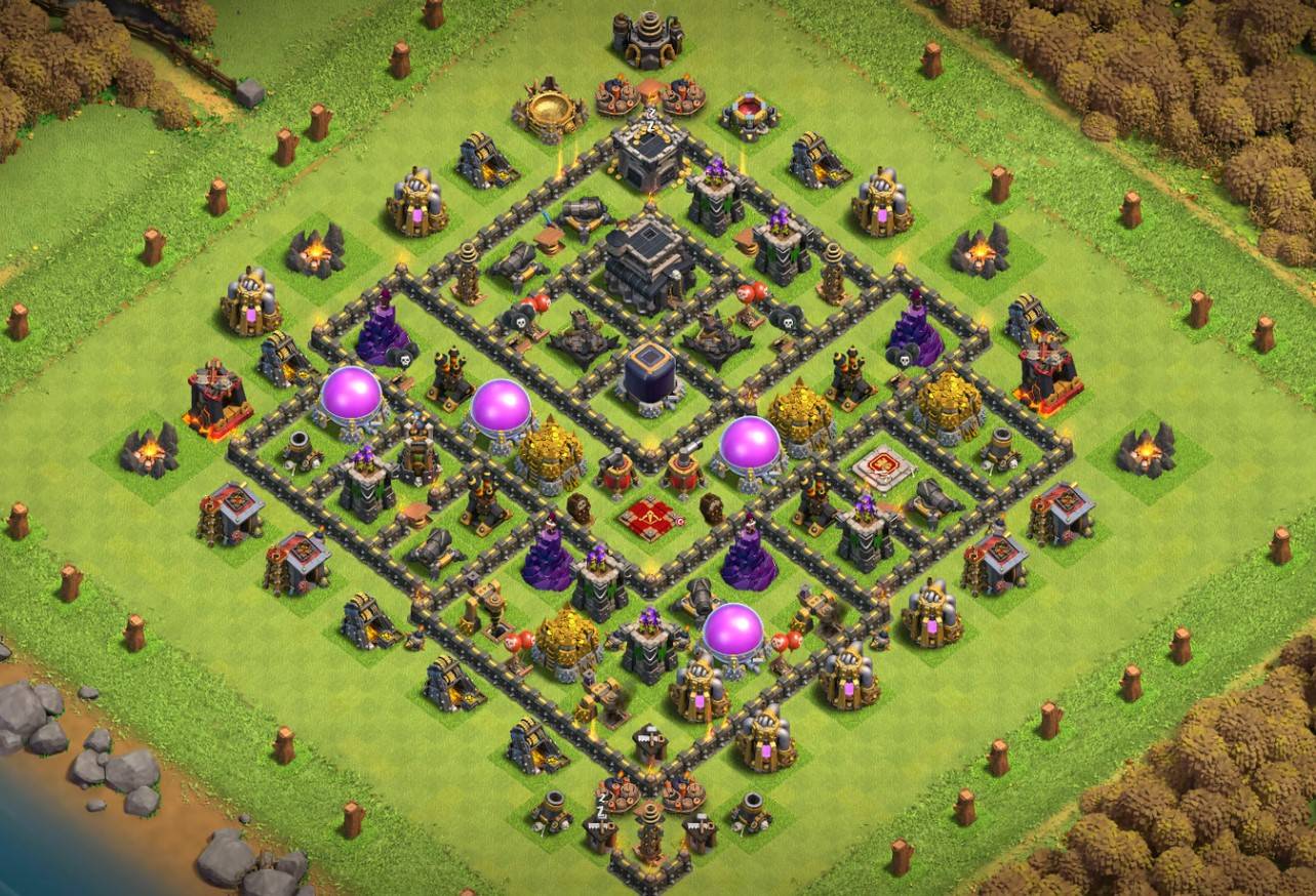 clash of clans farming th9 layout link