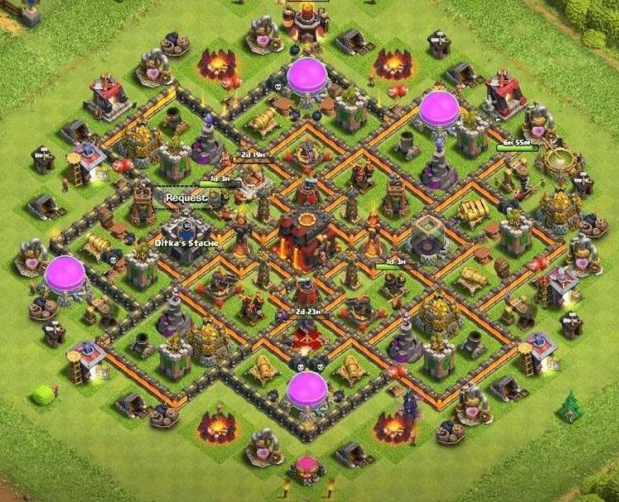 clash of clans farming town hall 10 base link anti everything
