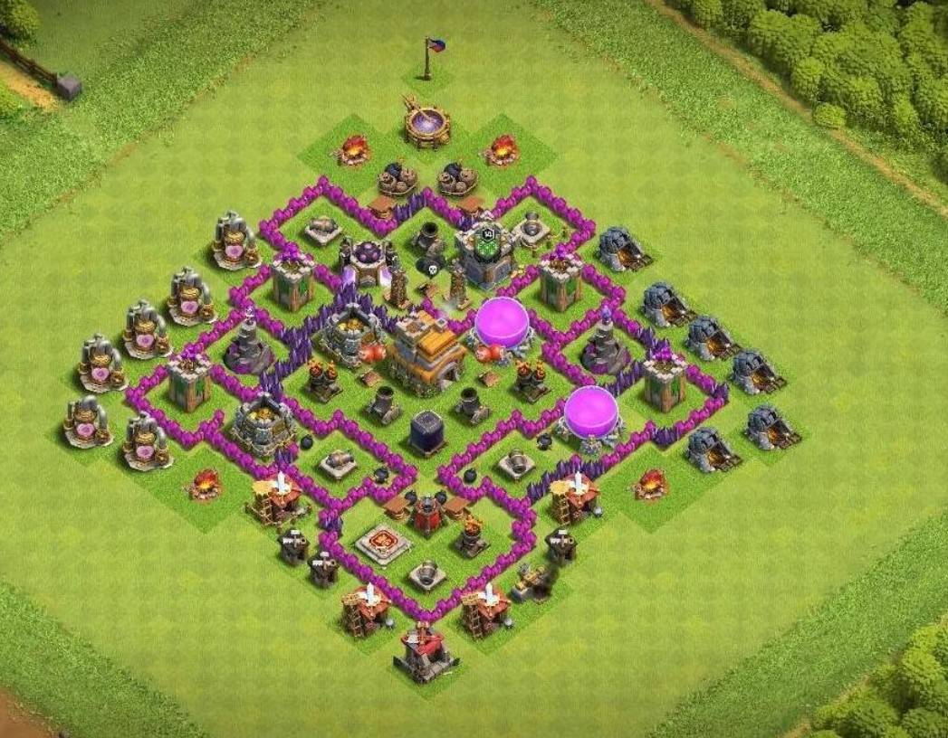 clash of clans farming town hall 7 anti loot base