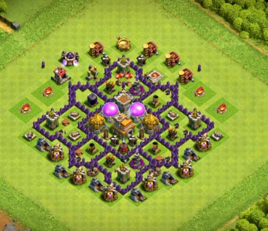 clash of clans farming town hall 7 base copy