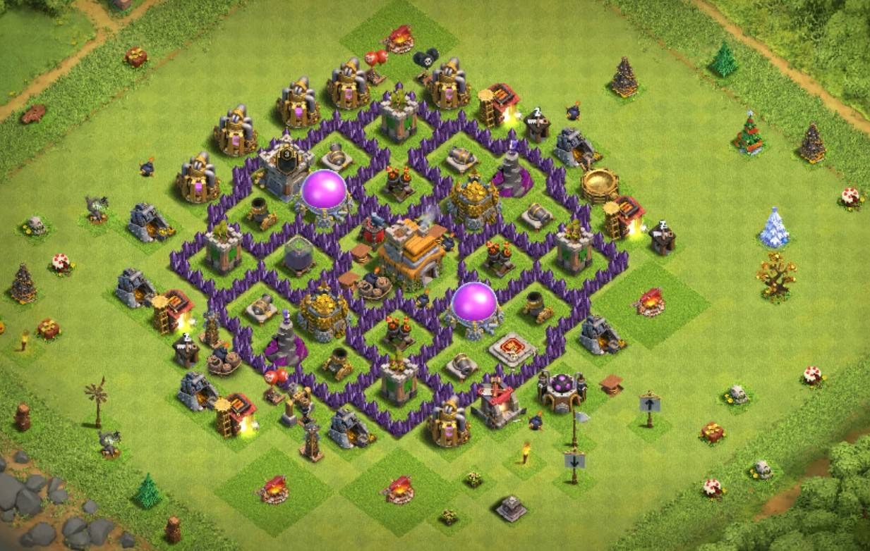 clash of clans farming town hall 7 base with copy link