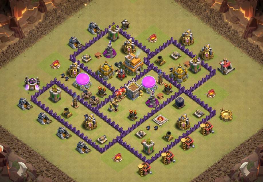 clash of clans farming town hall 7 layout anti everything