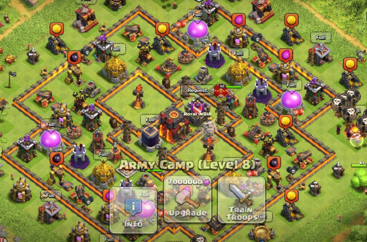 clash of clans level 10 hybrid base link