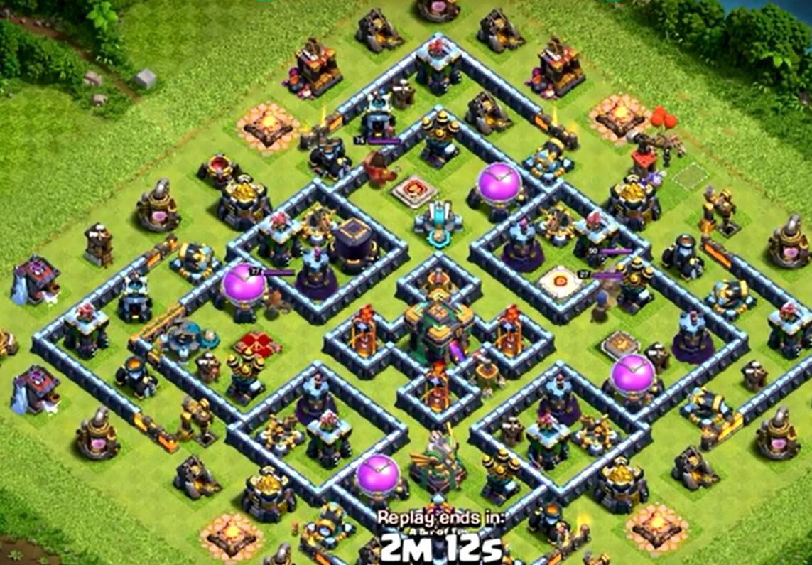 clash of clans level 14 hybrid base link